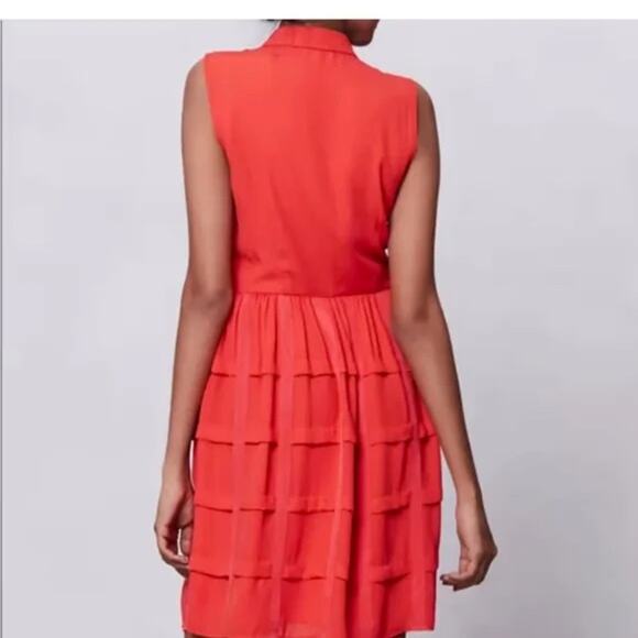 Anthropologie Sachin + Babi Tiered Habitual Red Shirt Dress SZ 8 - Picture 5 of 12